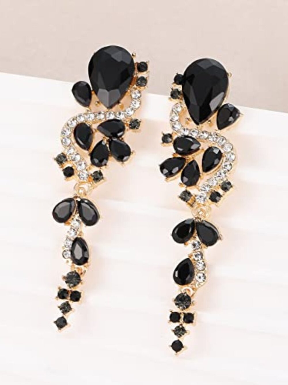 New -  Fashion Rhinestone Statement Drop Dangle‎ Earrings Long Colorful Crystal
